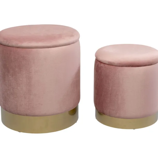 stool_cherry_storage_mauv_0.webp Hot KARE Design Stool Cherry Storage Mauve Brass (2/Set)