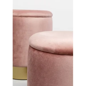 Hot KARE Design Stool Cherry Storage Mauve Brass (2/Set)