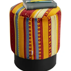 Fashion KARE Design Stool Cherry Very British Black Ø36cm