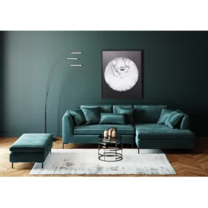 Outlet KARE Design Stool Gianni Velvet Dark Green