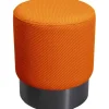 New KARE Design Stool Jody Orange Mesh Black Ø35cm