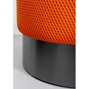 New KARE Design Stool Jody Orange Mesh Black Ø35cm