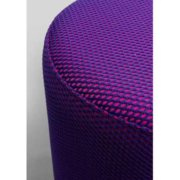 stool_jody_purple_mesh_bl_2.webp Sale KARE Design Stool Jody Purple Mesh Black Ø35cm