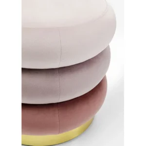 Fashion KARE Design Stool Sandwich Mauve Ø45cm