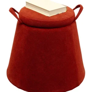 Clearance KARE Design Stool Thimble Red Ø51cm