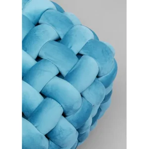 Sale KARE Design Stool Weave Square Blue 47x47cm