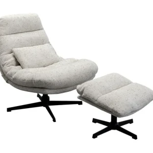 Discount KARE Design Swivel Armchair + Stool Columbia