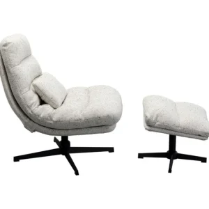 Discount KARE Design Swivel Armchair + Stool Columbia