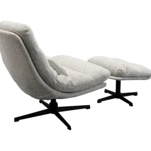 Discount KARE Design Swivel Armchair + Stool Columbia
