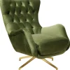 Online KARE Design Swivel Armchair Bellissima Velvet Green
