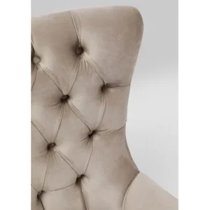 Hot KARE Design Swivel Armchair Bellissima Velvet Taupe