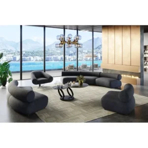 Best KARE Design Swivel Armchair Ciao Midnight