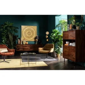 Online KARE Design Swivel Armchair Colmar Yellow