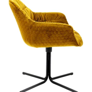 Online KARE Design Swivel Armchair Colmar Yellow