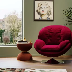 Sale KARE Design Swivel Armchair Cosy Berry