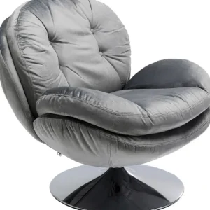 Best KARE Design Swivel Armchair Cosy Grey