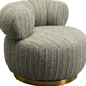 Hot KARE Design Swivel Armchair Couture Stripes Blue
