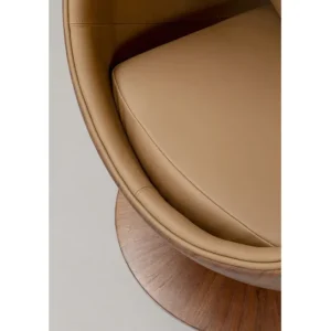 Discount KARE Design Swivel Armchair Eye Ball Walnut
