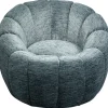 Clearance KARE Design Swivel Armchair Fiori Blue