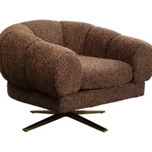 Fashion KARE Design Swivel Armchair Janno Brown