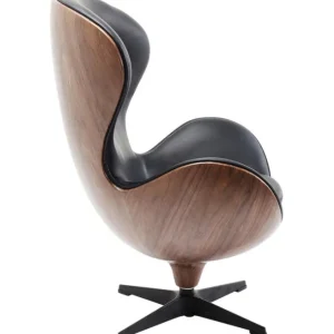 Clearance KARE Design Swivel Armchair Lounge Black Walnut