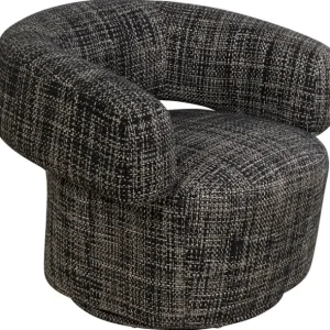 Outlet KARE Design Swivel Armchair Maye Bow Grey