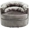 Outlet KARE Design Swivel Armchair Music Hall Grey