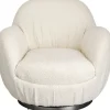 Best KARE Design Swivel Armchair Nube Boucle