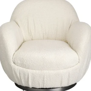 Best KARE Design Swivel Armchair Nube Boucle