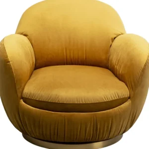 Hot KARE Design Swivel Armchair Nube Yellow