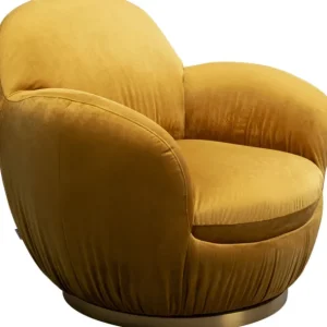 Hot KARE Design Swivel Armchair Nube Yellow