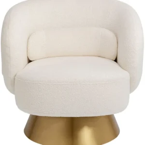 New KARE Design Swivel Armchair Orion White