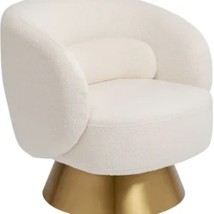 New KARE Design Swivel Armchair Orion White