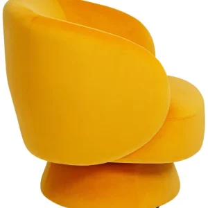 Clearance KARE Design Swivel Armchair Orion Yellow