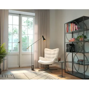 Fashion KARE Design Swivel Armchair Oscar Boucle Cream