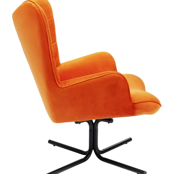 swivel_armchair_oscar_vel_3.webp Clearance KARE Design Swivel Armchair Oscar Velvet Orange