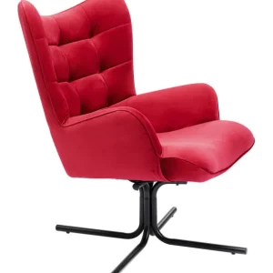 Clearance KARE Design Swivel Armchair Oscar Velvet Red