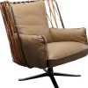 Fashion KARE Design Swivel Armchair Paradiso Brown
