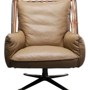 Fashion KARE Design Swivel Armchair Paradiso Brown