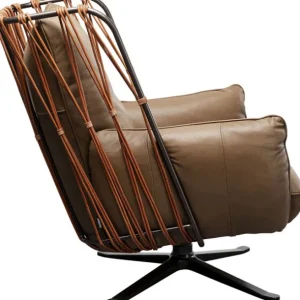 Fashion KARE Design Swivel Armchair Paradiso Brown