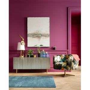 Hot KARE Design Swivel Armchair Peony Flower Yellow