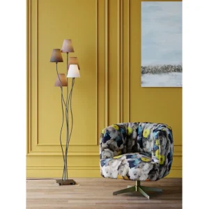 Hot KARE Design Swivel Armchair Peony Flower Yellow