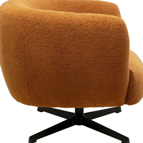 swivel_armchair_peony_fuz_3.webp Outlet KARE Design Swivel Armchair Peony Fuzzy Caramello