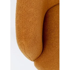 Outlet KARE Design Swivel Armchair Peony Fuzzy Caramello