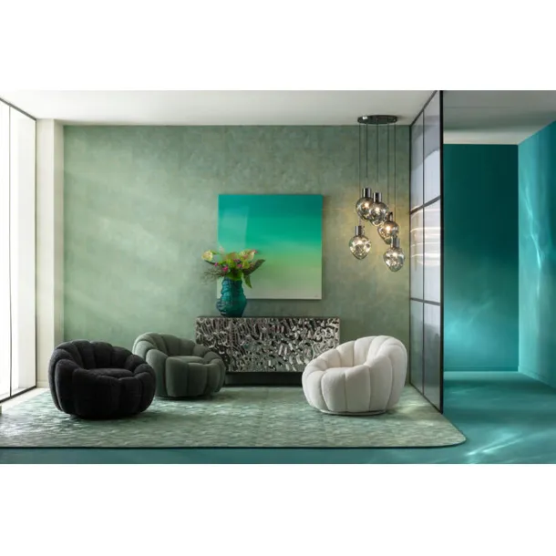 swivel_armchair_peppo_blo_2.webp Best KARE Design Swivel Armchair Peppo Bloom Melange Green