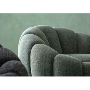 Best KARE Design Swivel Armchair Peppo Bloom Melange Green