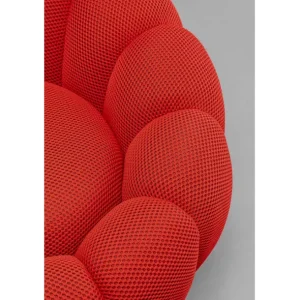 Best KARE Design Swivel Armchair Peppo Bloom Red