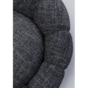 Clearance KARE Design Swivel Armchair Peppo Bloom Melange Black