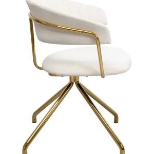 New KARE Design Swivel Chair Belle Velvet Cream