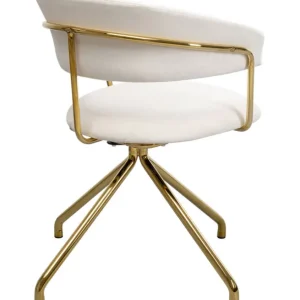 New KARE Design Swivel Chair Belle Velvet Cream
